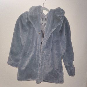 BOOHOO GREY FAUX FUR JACKET - US SIZE 6
